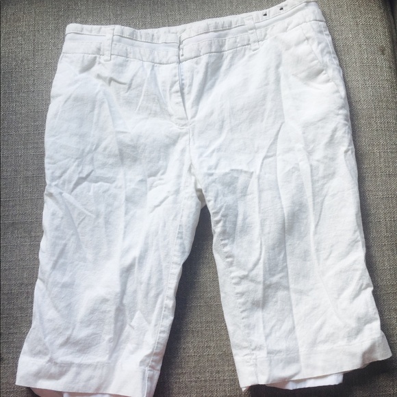 White linen crop pants - Picture 2 of 3